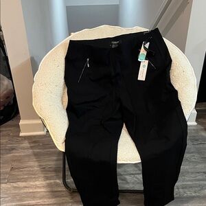 Liverpool Tevin Straight Leg Zipper Classic Women’s Black Dress Pants